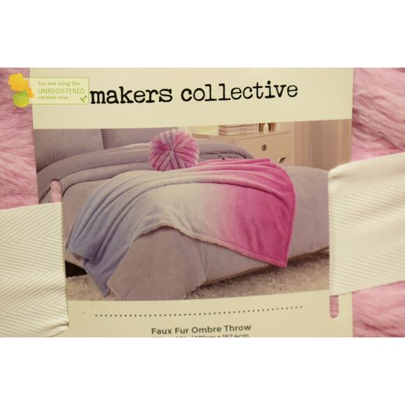 Makers Collective Teen Ombre Faux Fur 50x60" Throw Blanket* - Picture 3 of 6